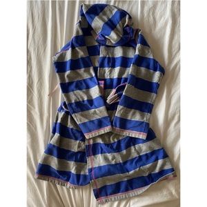 Blue Grey Stripe Long Sleeve Robe Size Medium Unisex Women’s Men’s